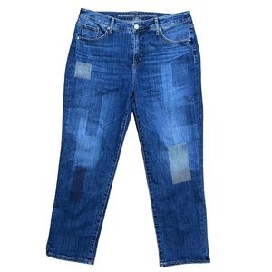 Chico’s So Slimming Patch Girlfriend Crop Jeans Sz 12R(Chico’s Sz 2)